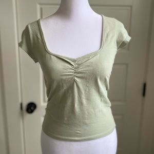 Brandy Melville Lime Green Top
